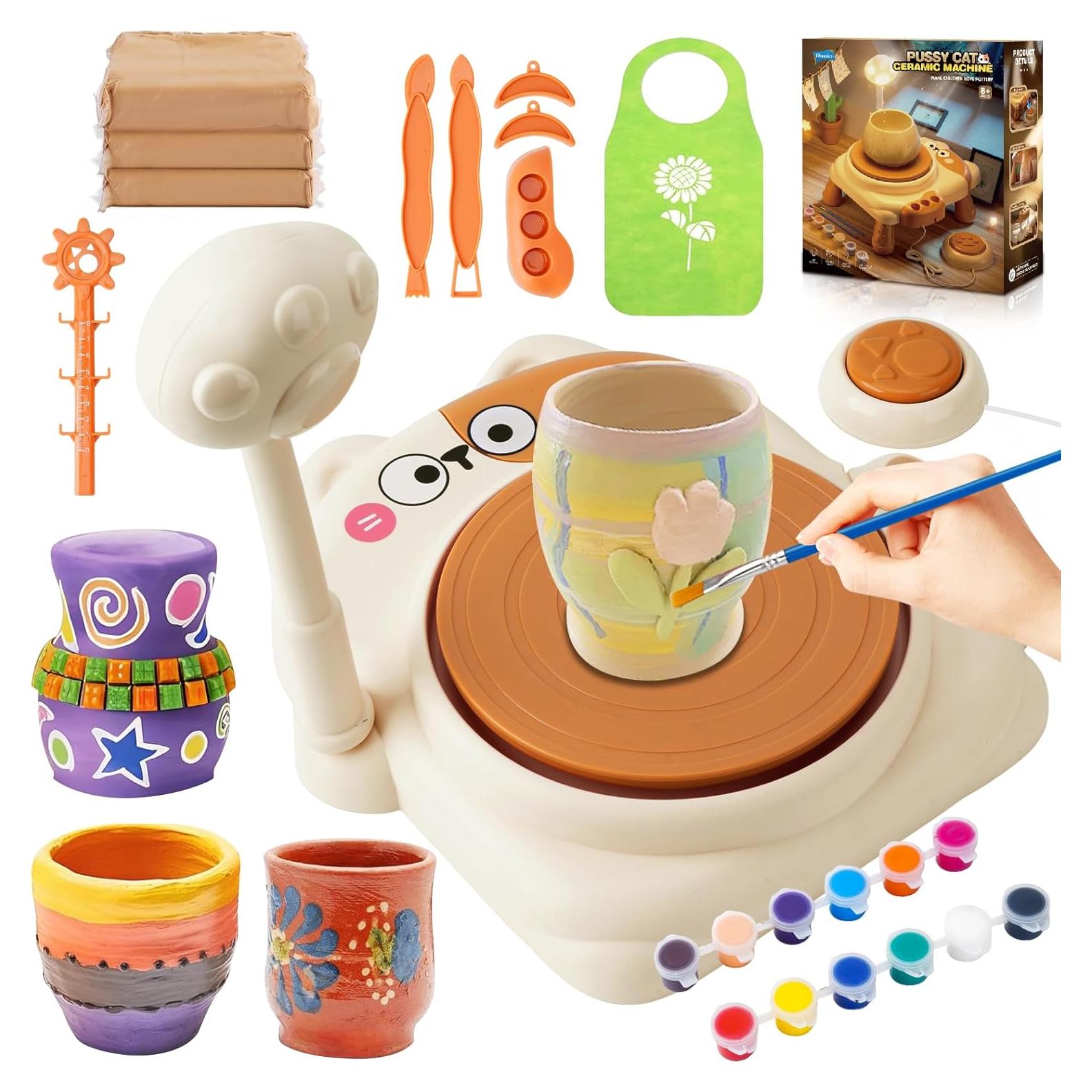 Torno de Alfarería Instiwitt para Niños 1.15 kg, Kit Completo