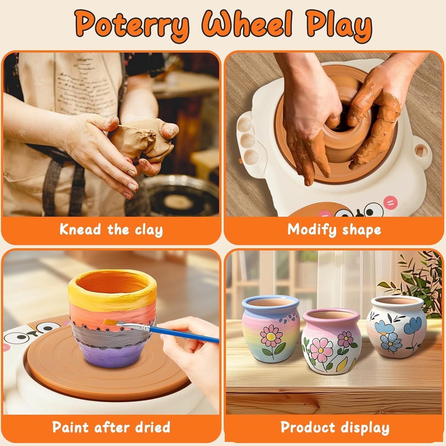 Torno de Alfarería Instiwitt para Niños 1.15 kg, Kit Completo