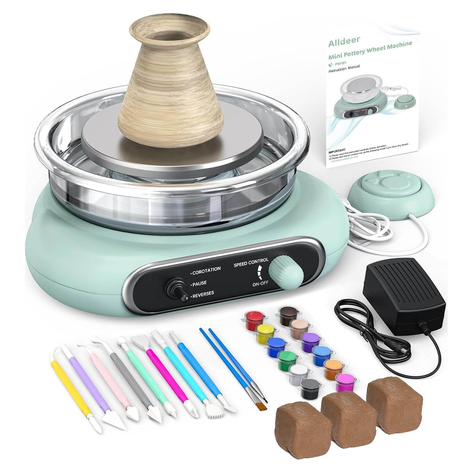 Mini Rueda de Alfarería Eléctrica Alldeer PW101-2 1.57kg