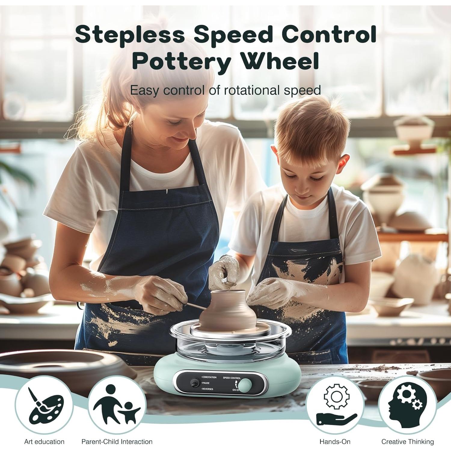 Mini Rueda de Alfarería Eléctrica Alldeer PW101-2 1.57kg