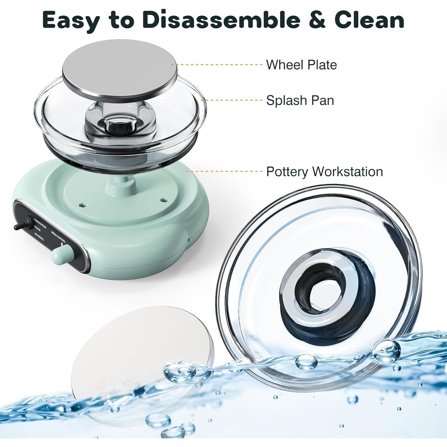 Mini Rueda de Alfarería Eléctrica Alldeer PW101-2 1.57kg