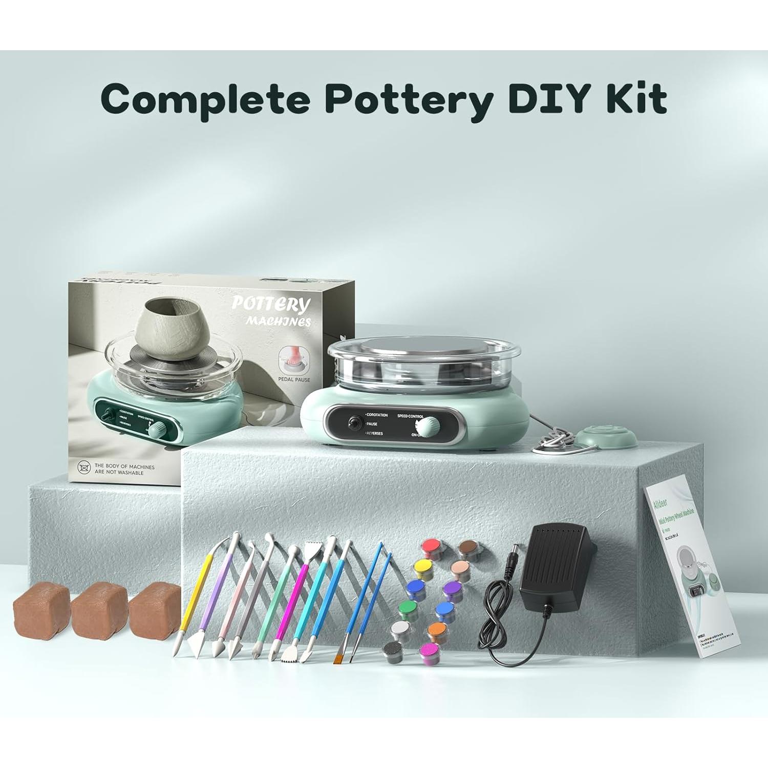 Mini Rueda de Alfarería Eléctrica Alldeer PW101-2 1.57kg