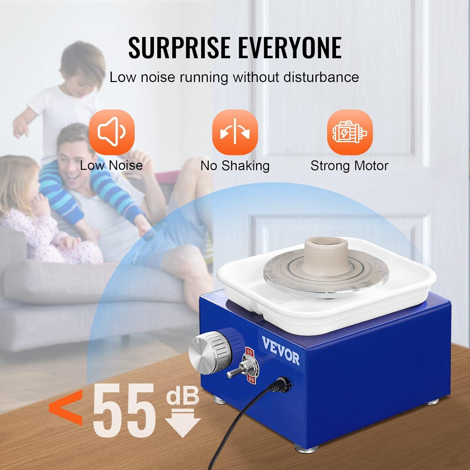 Rueda de Alfarería Mini VEVOR 30W para Niños 8-12 Años