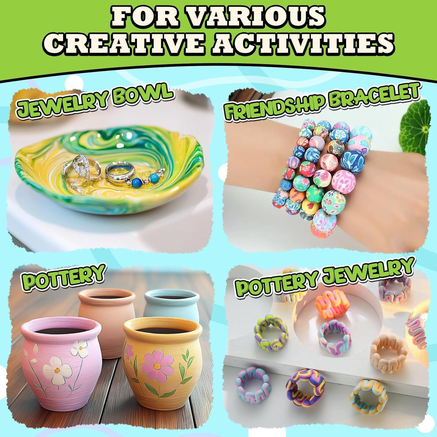 Arcilla Secada al Aire Aujazyble 1.5kg Blanca para Niños