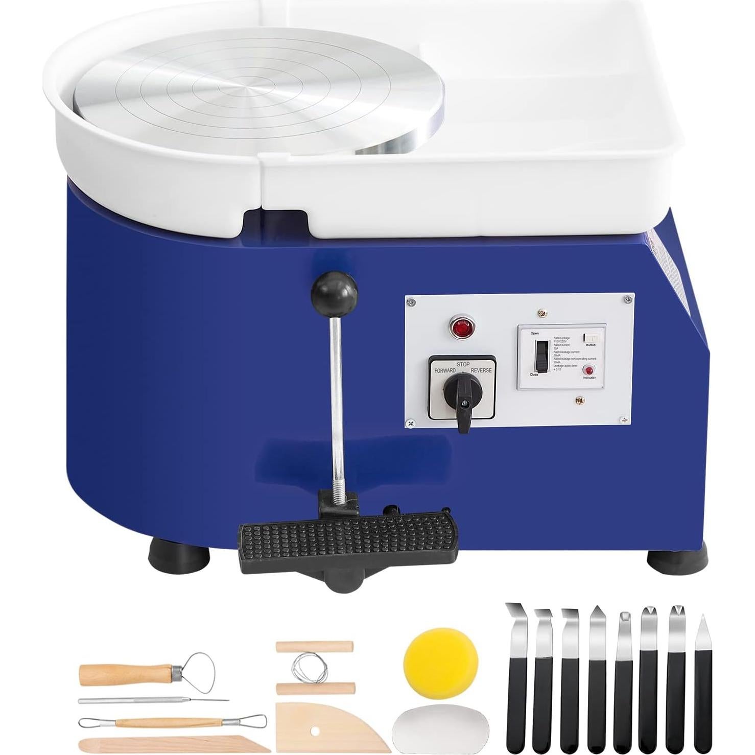 Rueda de Alfarería VEVOR 11" 350W con Pedal y Accesorios