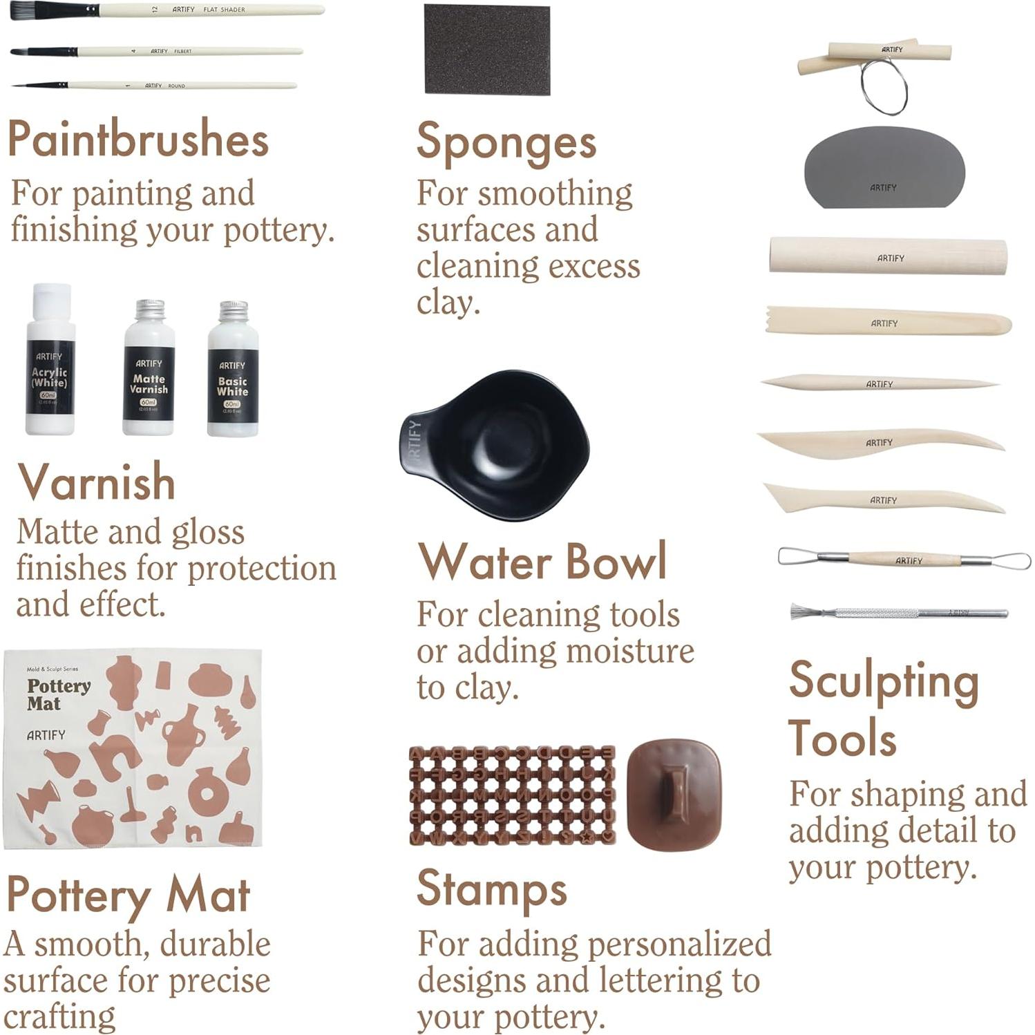 Kit de Arcilla Air Dry Artify para Adultos - Cerámica DIY