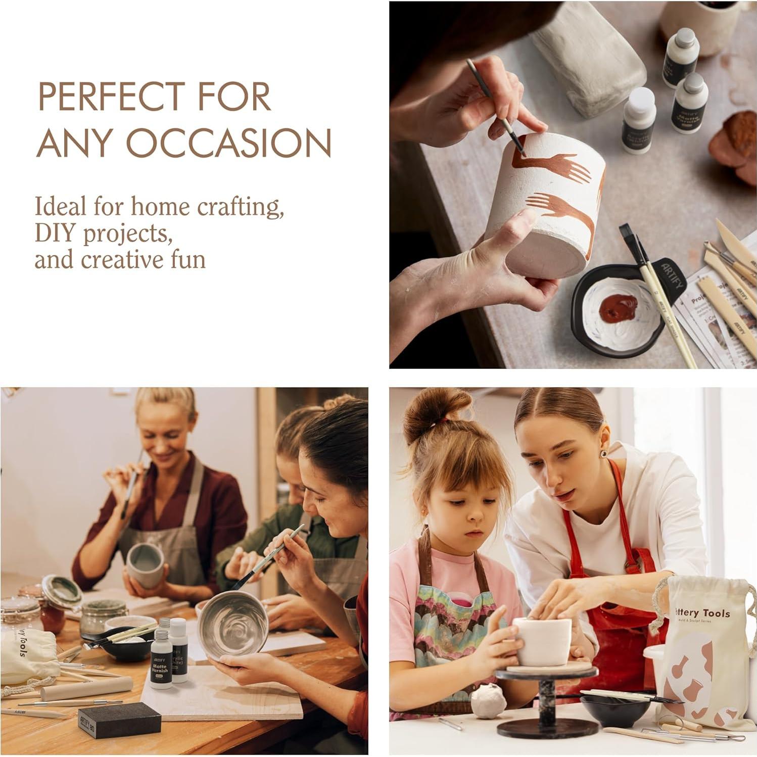 Kit de Arcilla Air Dry Artify para Adultos - Cerámica DIY