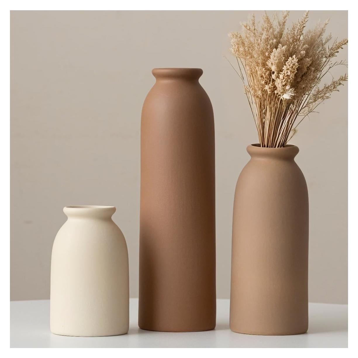 Juego de Jarrones Decorativos Cerámica TINCTOTNIC 3 Piezas 26.4 cm