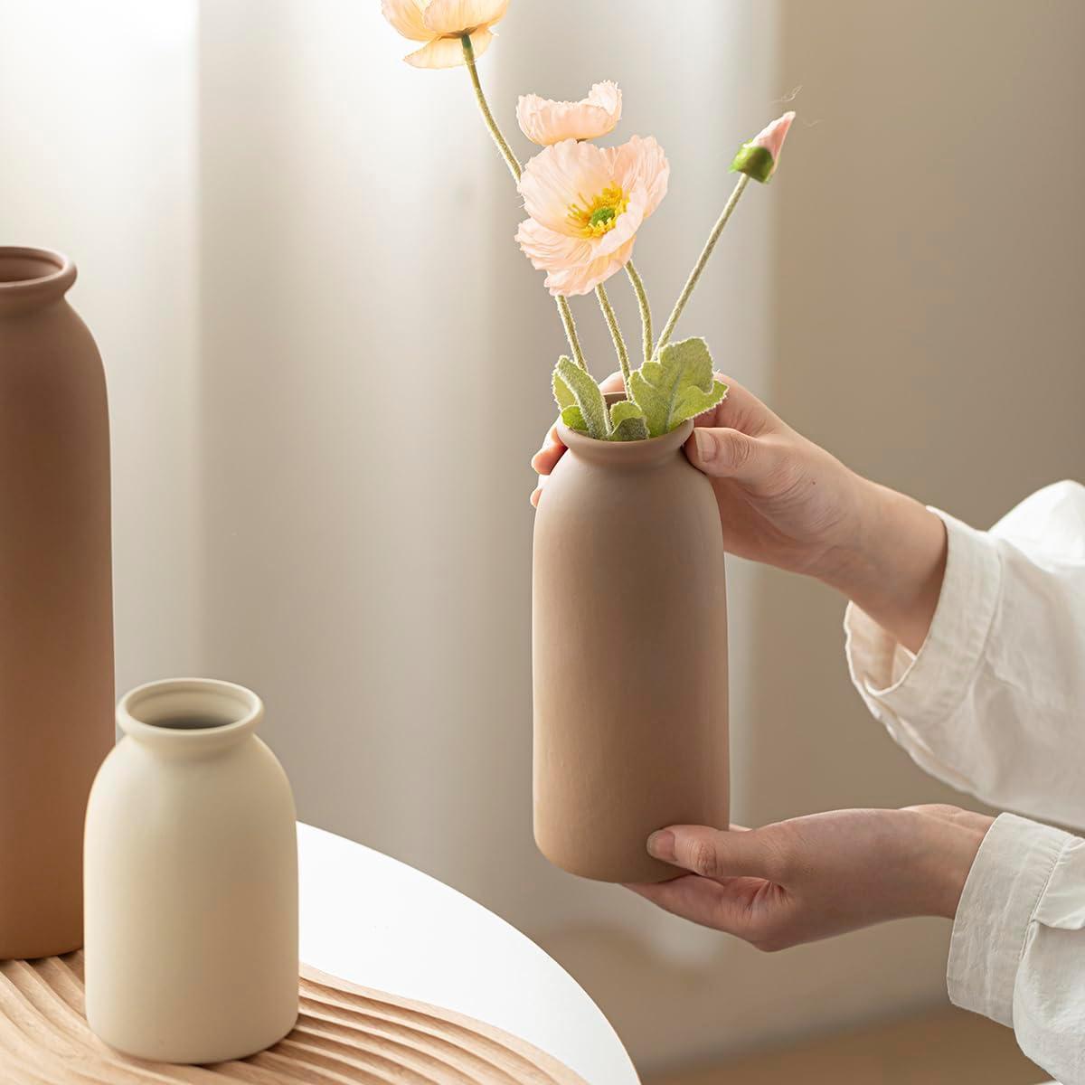 Juego de Jarrones Decorativos Cerámica TINCTOTNIC 3 Piezas 26.4 cm