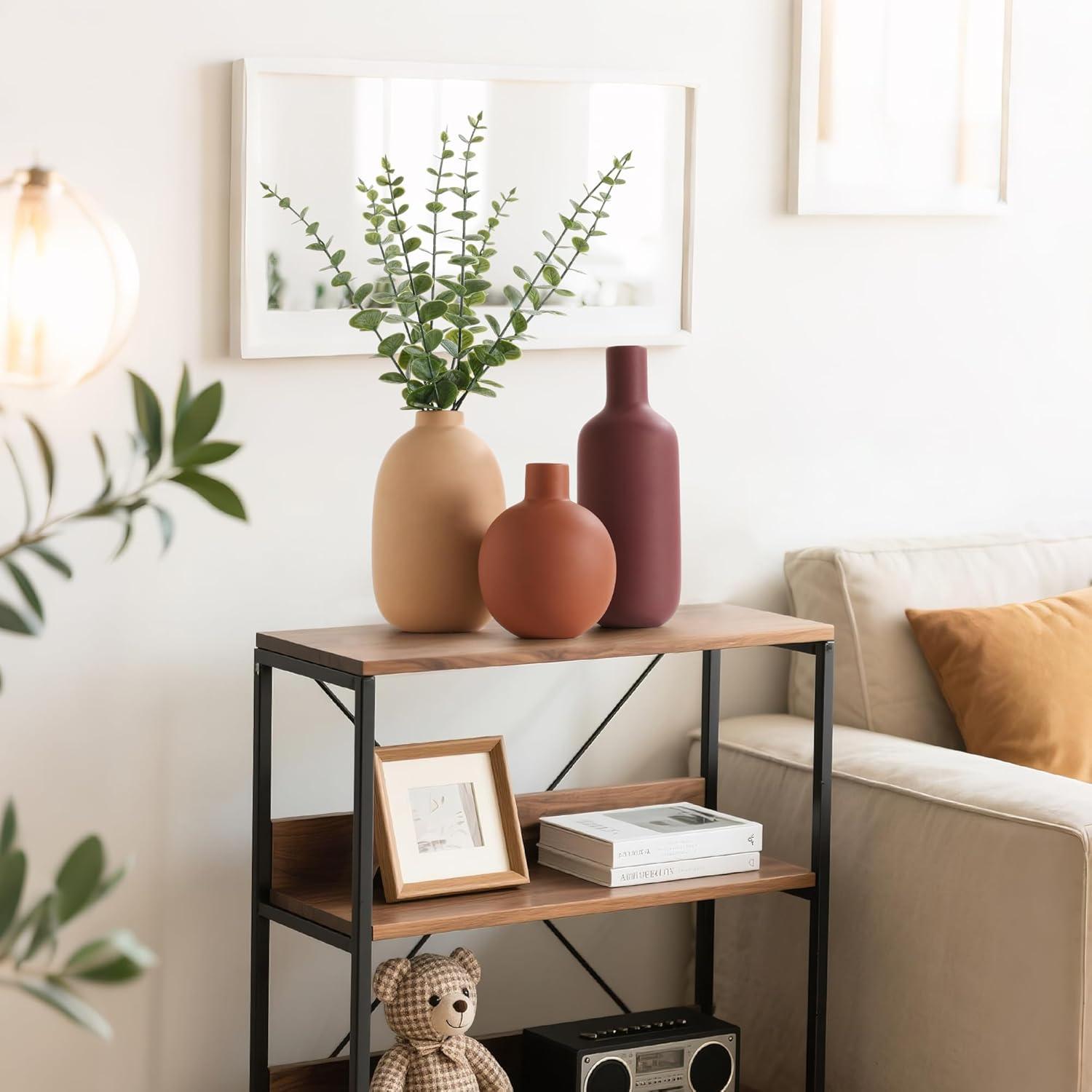 Conjunto de 3 Jarrones de Cerámica Smiletag Modernos 22.5cm