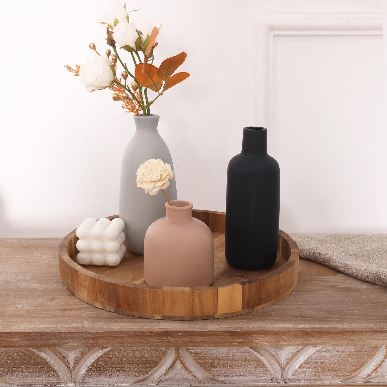 Juego de 5 Jarrones de Cerámica CUCUMI Estilo Granja