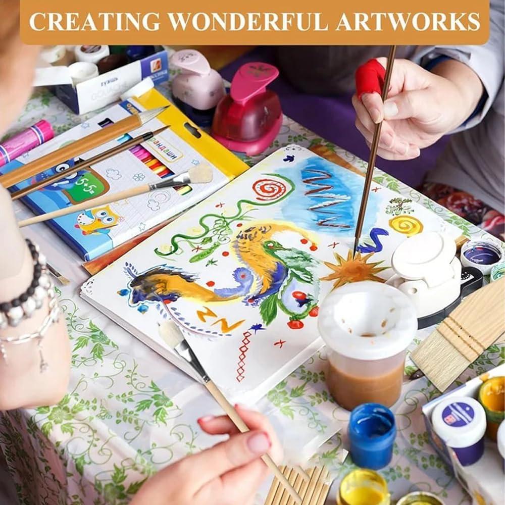 Juego de 10 Pinceles de Cerámica Arucxlzq - Pelo de Cabra