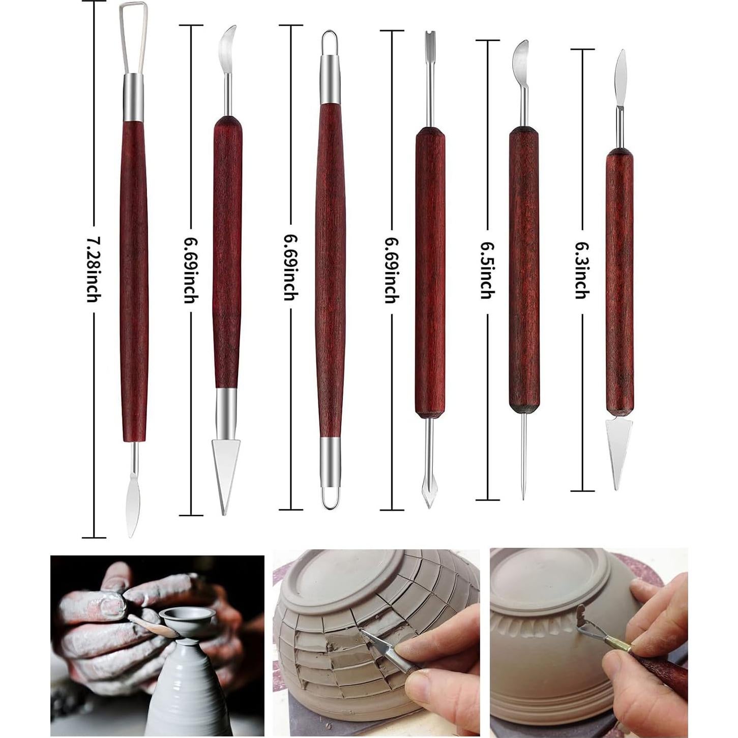 Juego de Herramientas de Arcilla Artzuvs 28 Piezas Escultura