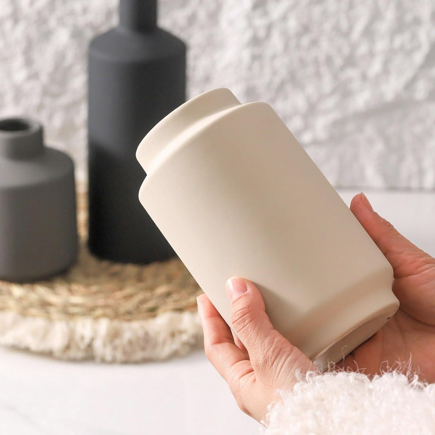 Juego de 3 Jarrones de Cerámica Mitt&Ditt Modernos 22.6 cm