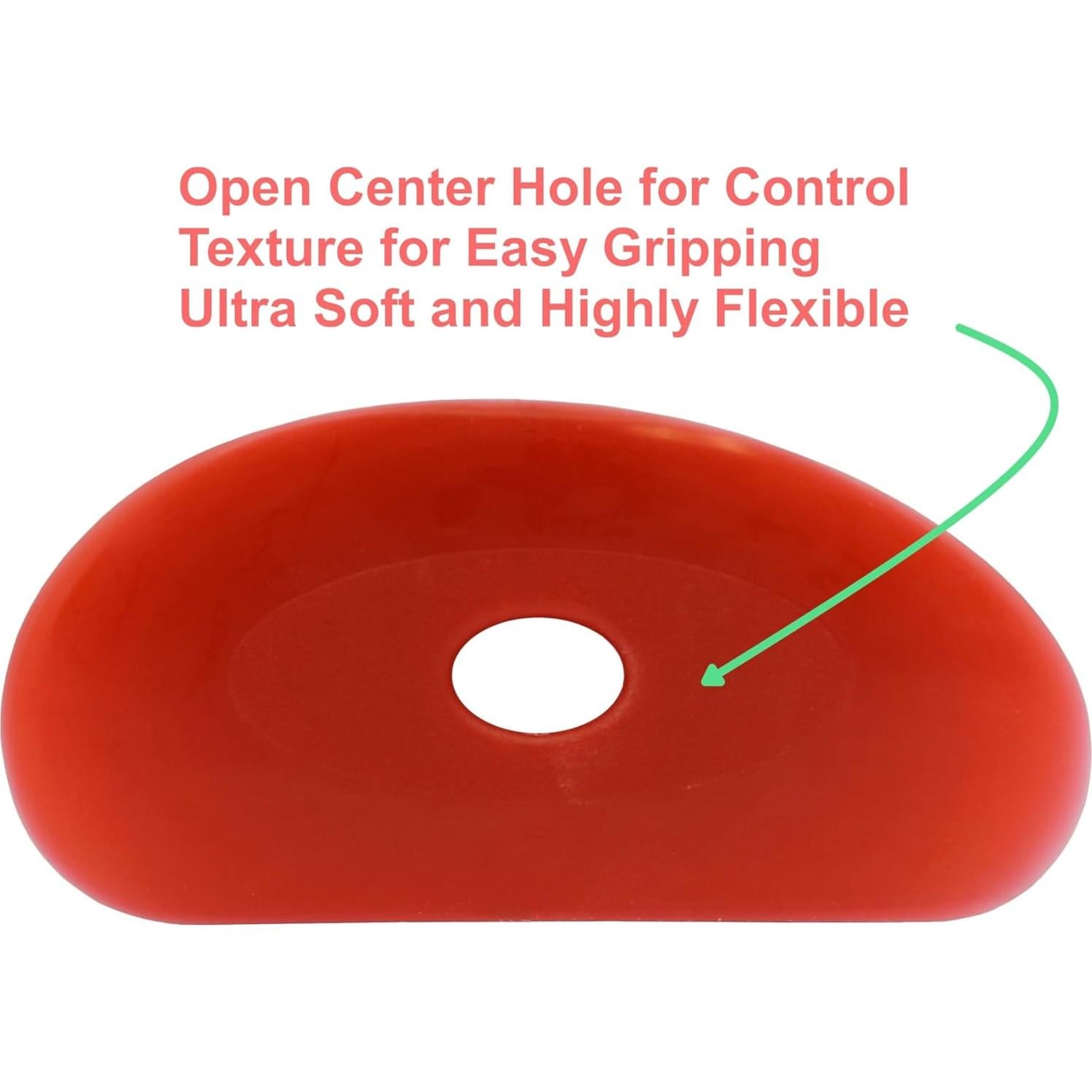 Conjunto de 6 Costillas de Cerámica de Silicona Roja - Creative Hobbies