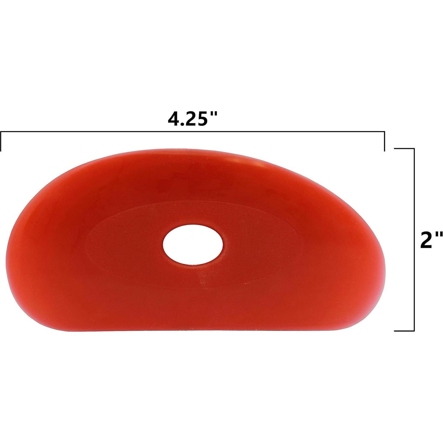 Conjunto de 6 Costillas de Cerámica de Silicona Roja - Creative Hobbies