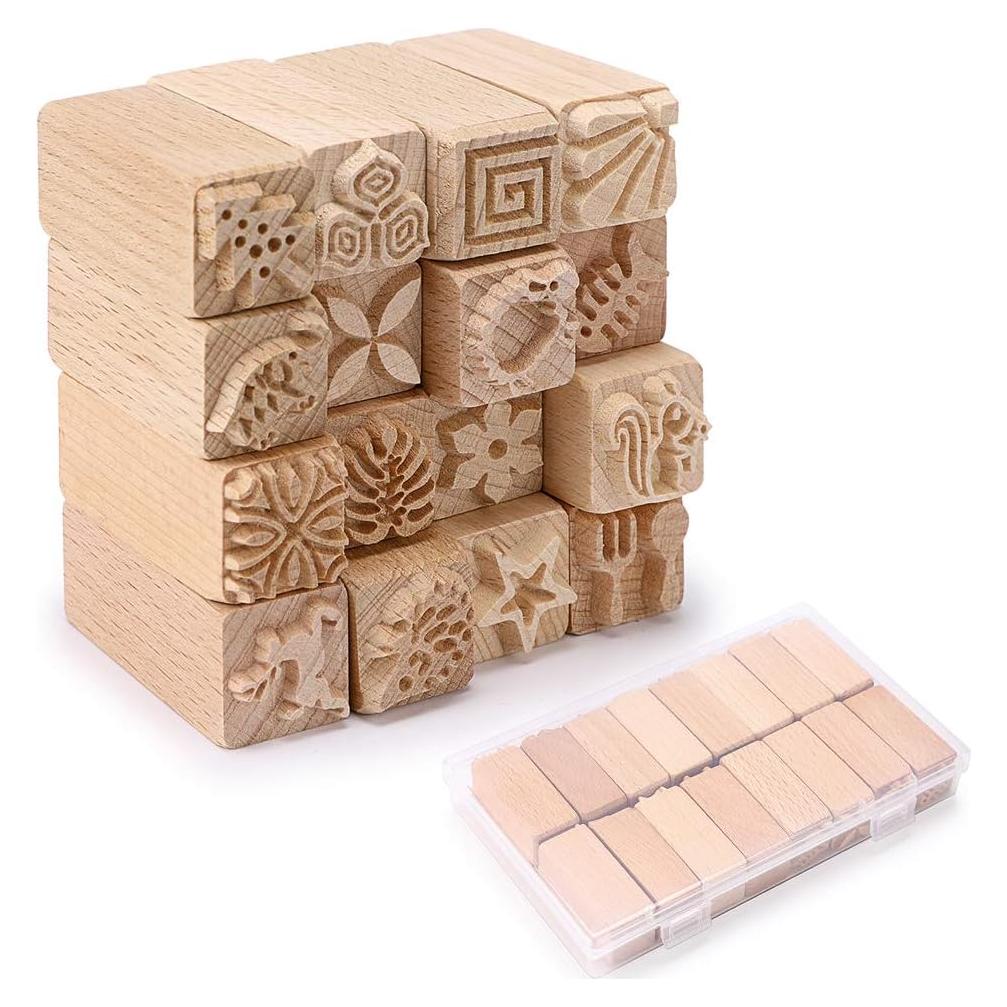 Conjunto de 16 Sellos de Madera OwnMy para Arcilla 5cm
