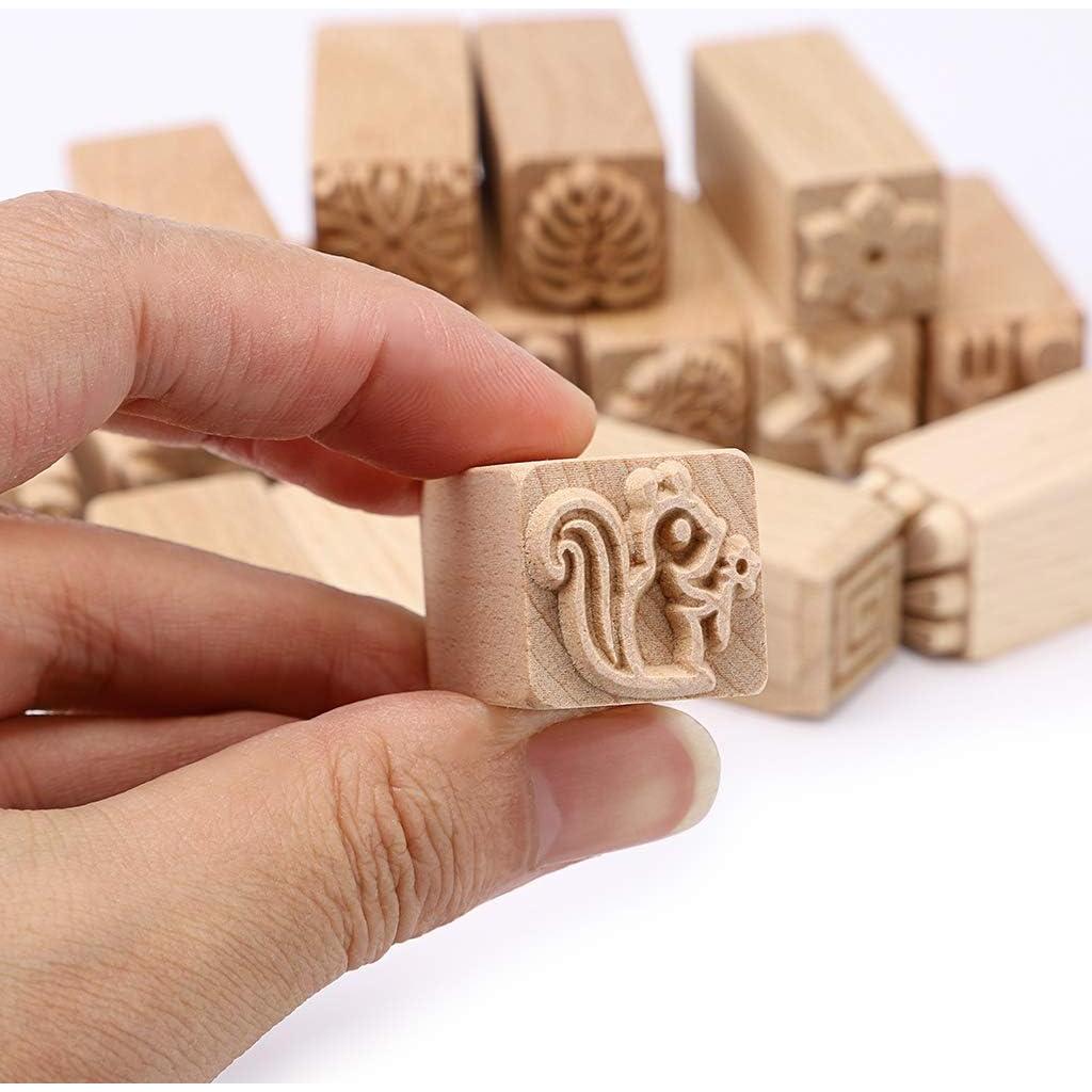 Conjunto de 16 Sellos de Madera OwnMy para Arcilla 5cm