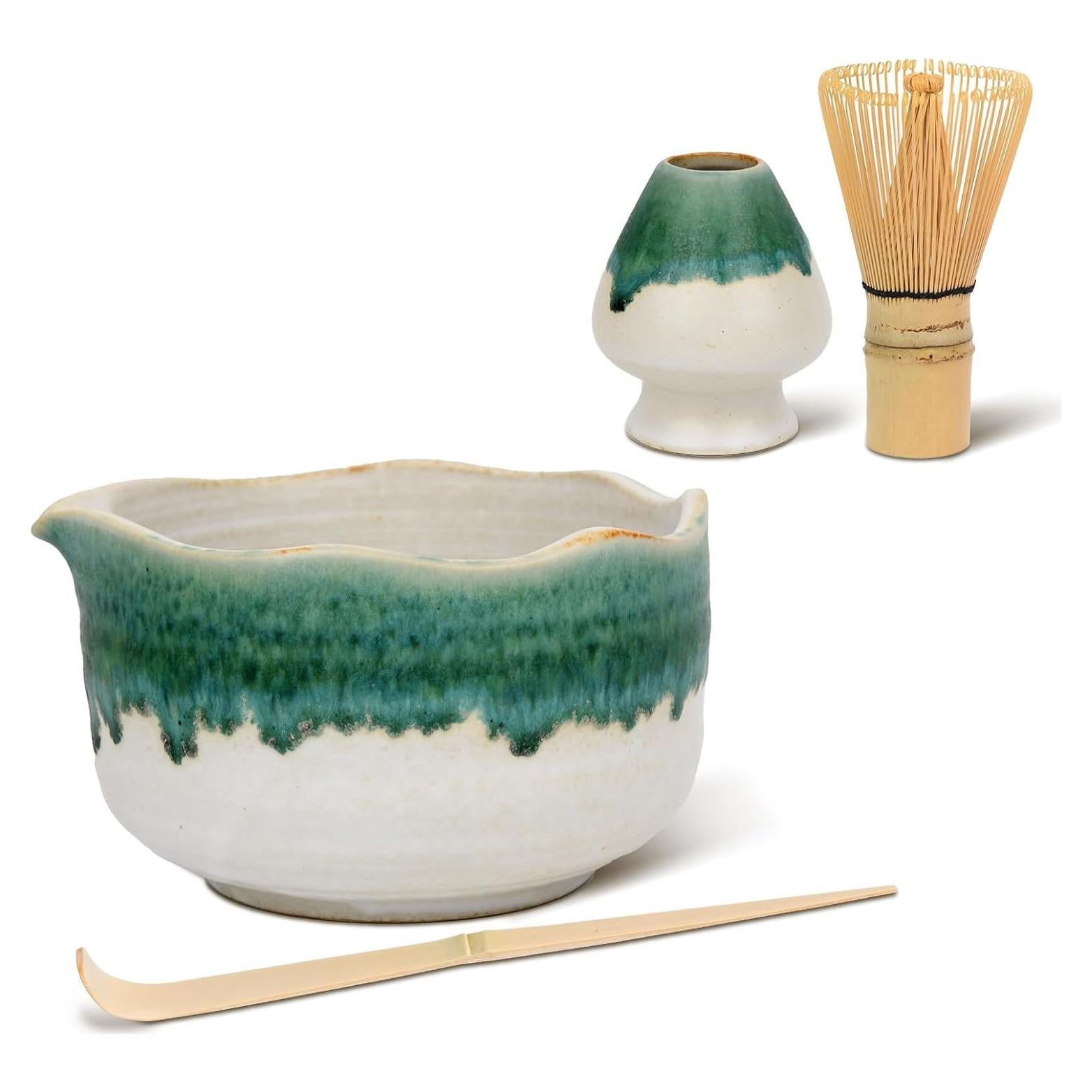 Juego de Matcha Roperu - Tazón Cerámico Hecho a Mano 4 Piezas