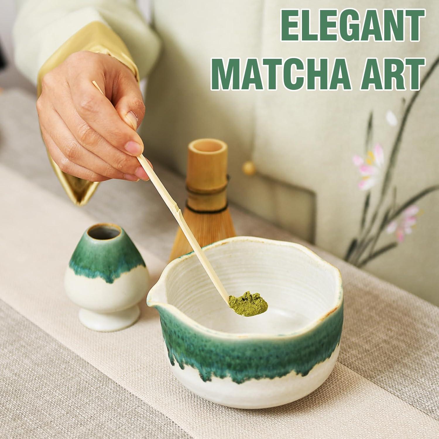 Juego de Matcha Roperu - Tazón Cerámico Hecho a Mano 4 Piezas