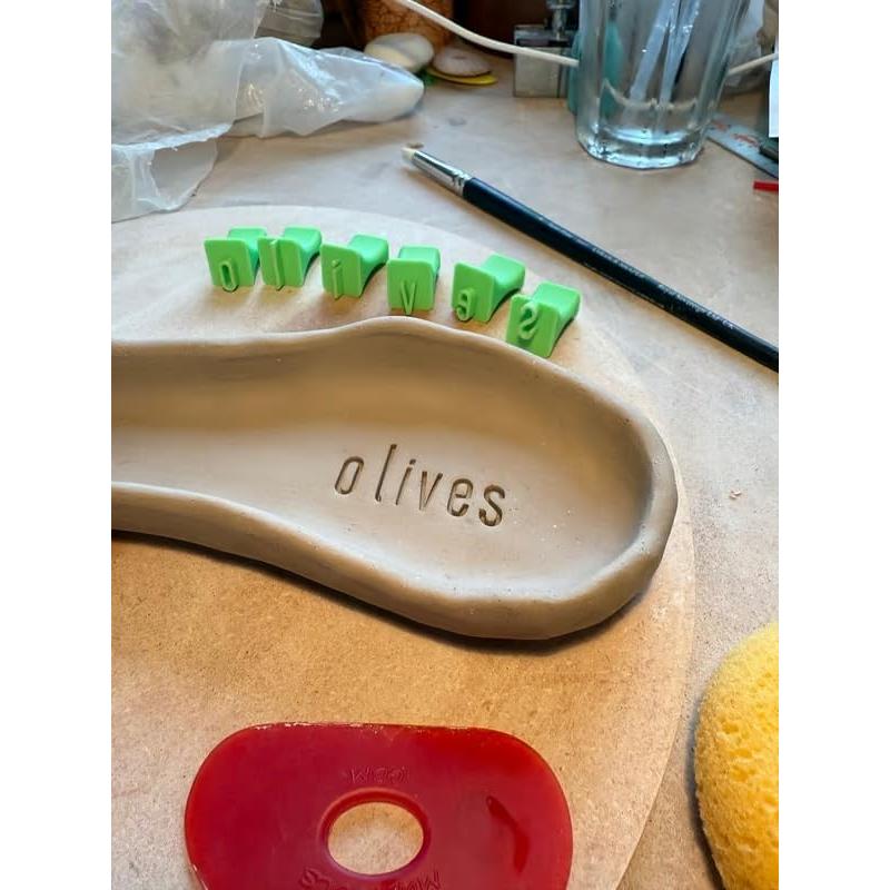 Juego de Sellos de Alfabeto para Cerámica Virsomier - Letras y Símbolos