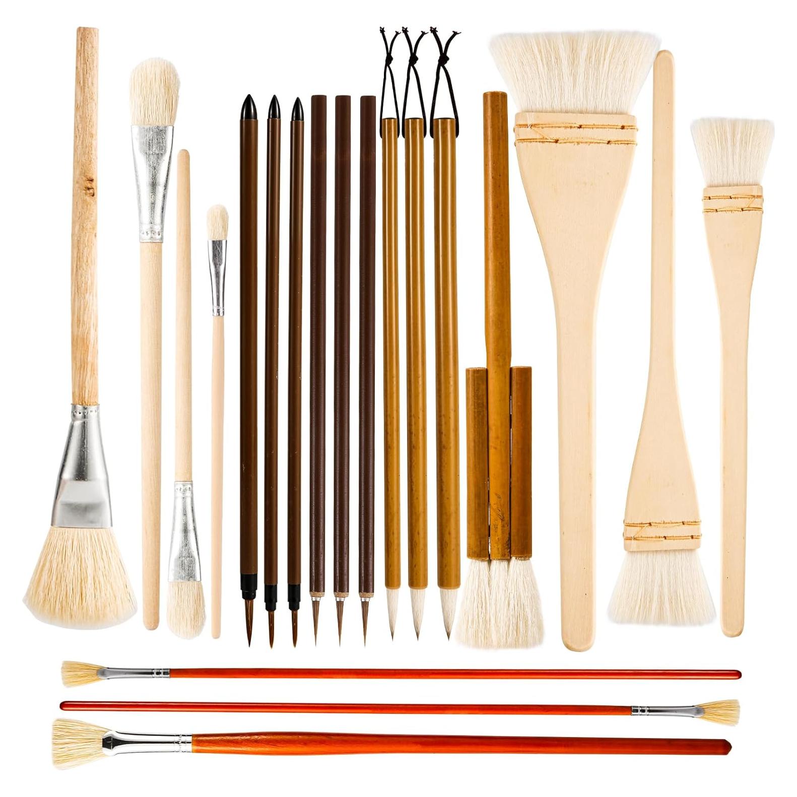 Juego de 20 Pinceles para Esmalte de Cerámica PEUTIER