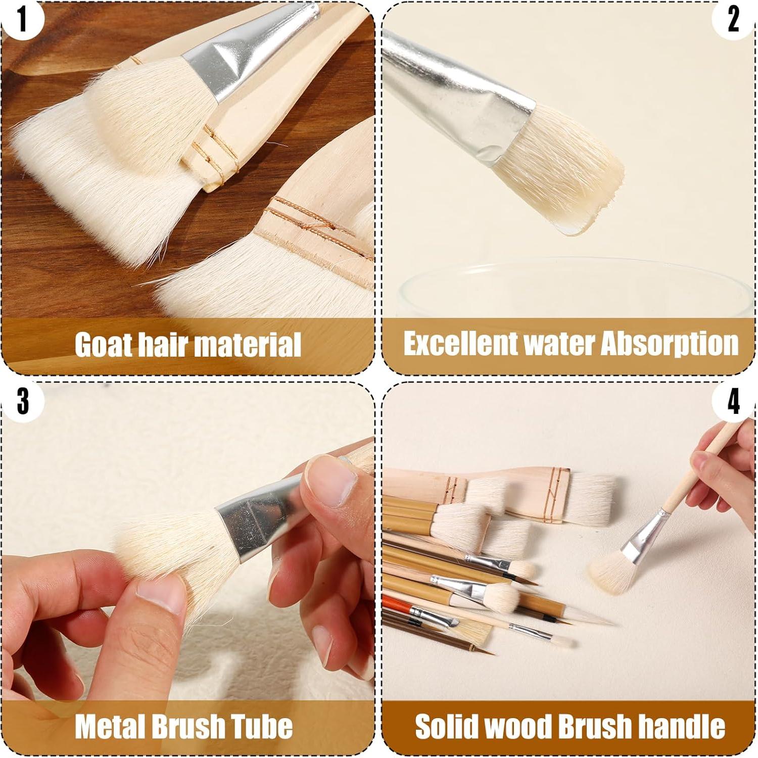 Juego de 20 Pinceles para Esmalte de Cerámica PEUTIER