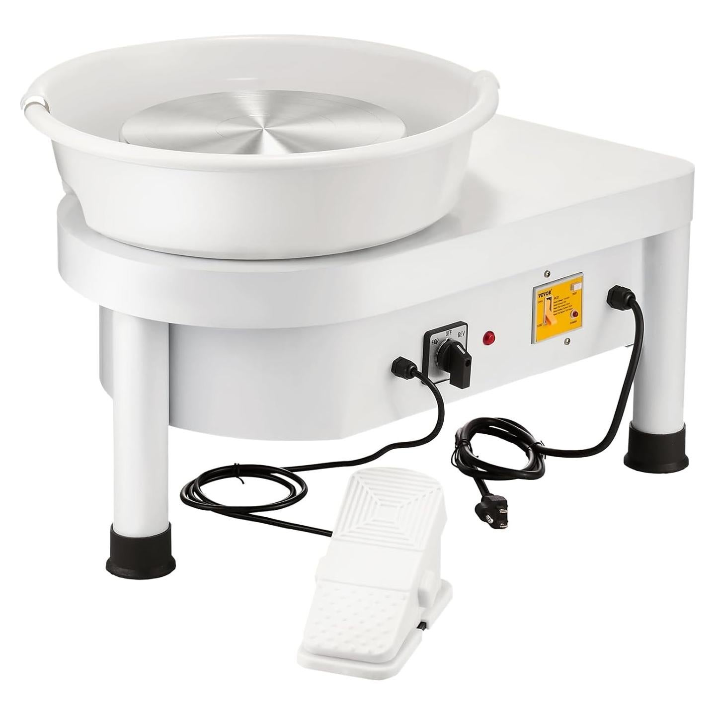 Rueda de Alfarería Vevor 25 cm 350W con Pedal y Cuenca Desmontable