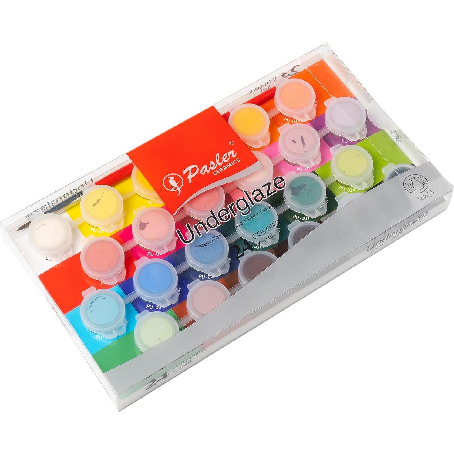 Juego de subglaseado Pasler - 24 colores líquidos opacos