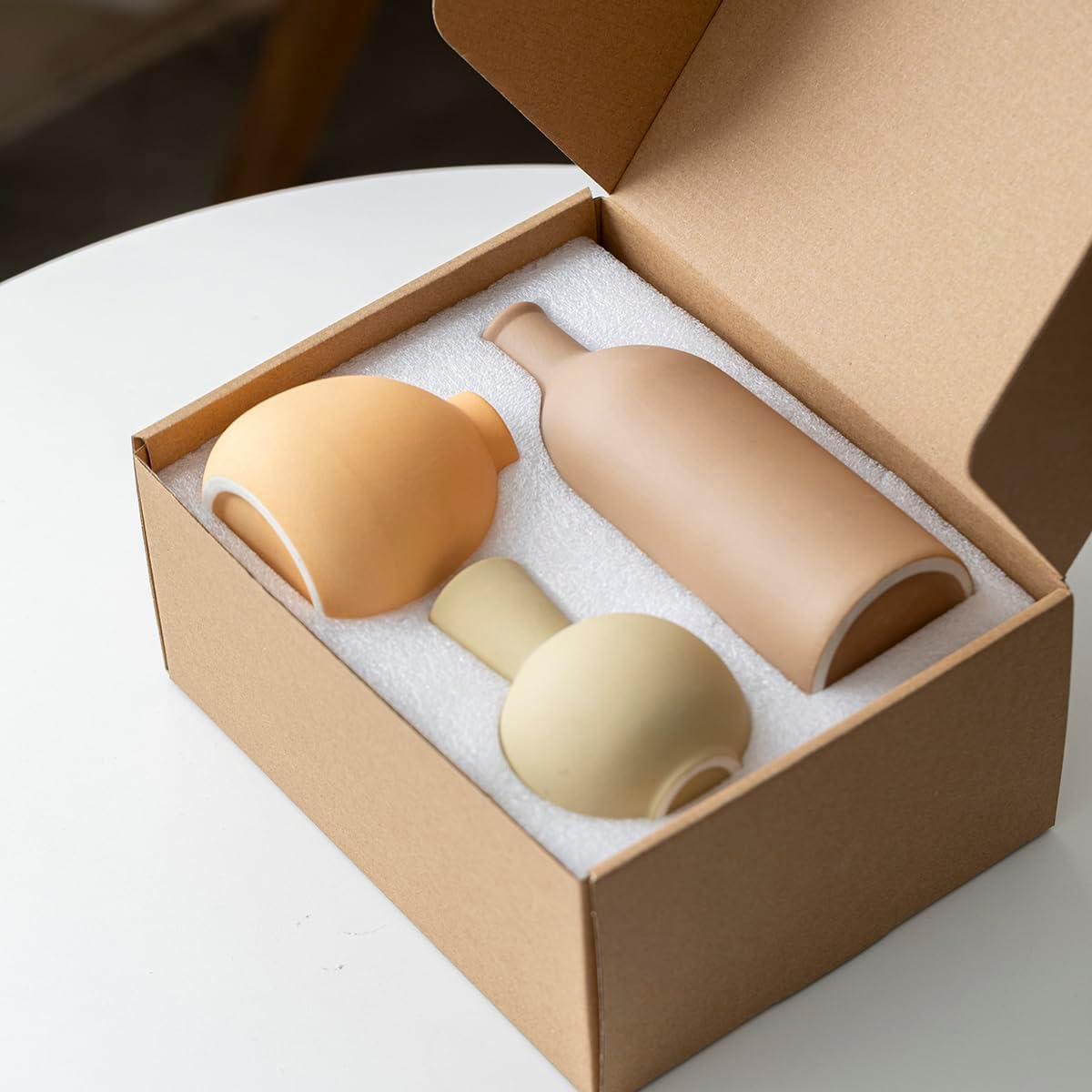 Juego de 3 Jarrones de Cerámica Vaurcesa Mate Modernos