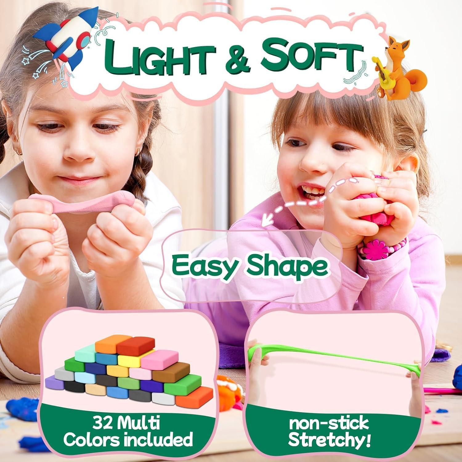 Kit de Arcilla Chico Land - 32 Colores Secado al Aire