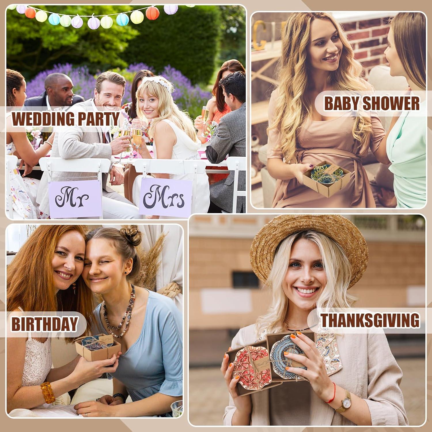 Juego de 12 Tazones de Cerámica Bohemios Yoande 8.4 cm