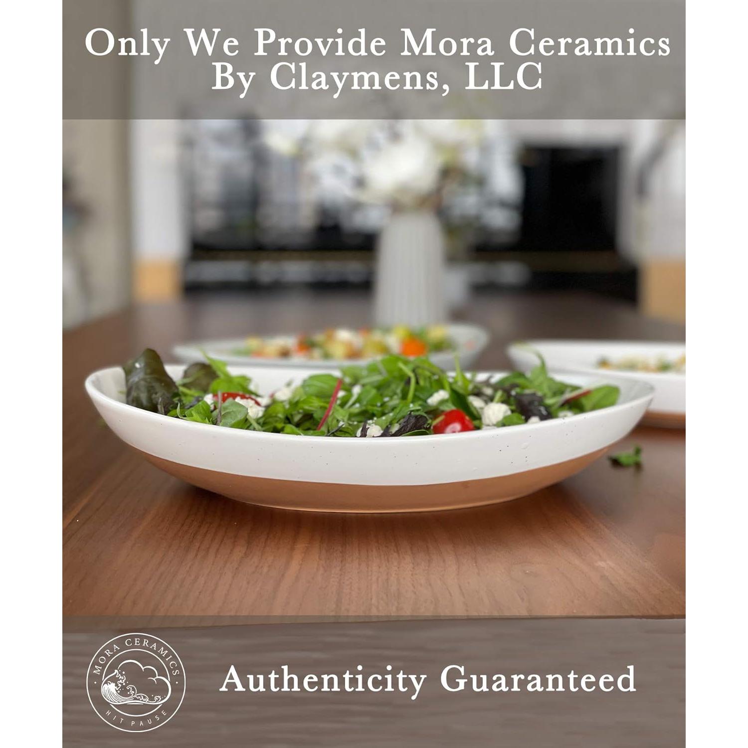 Set de 2 Platos Ovalados Mora Cerámica 34.3 cm y 30 cm