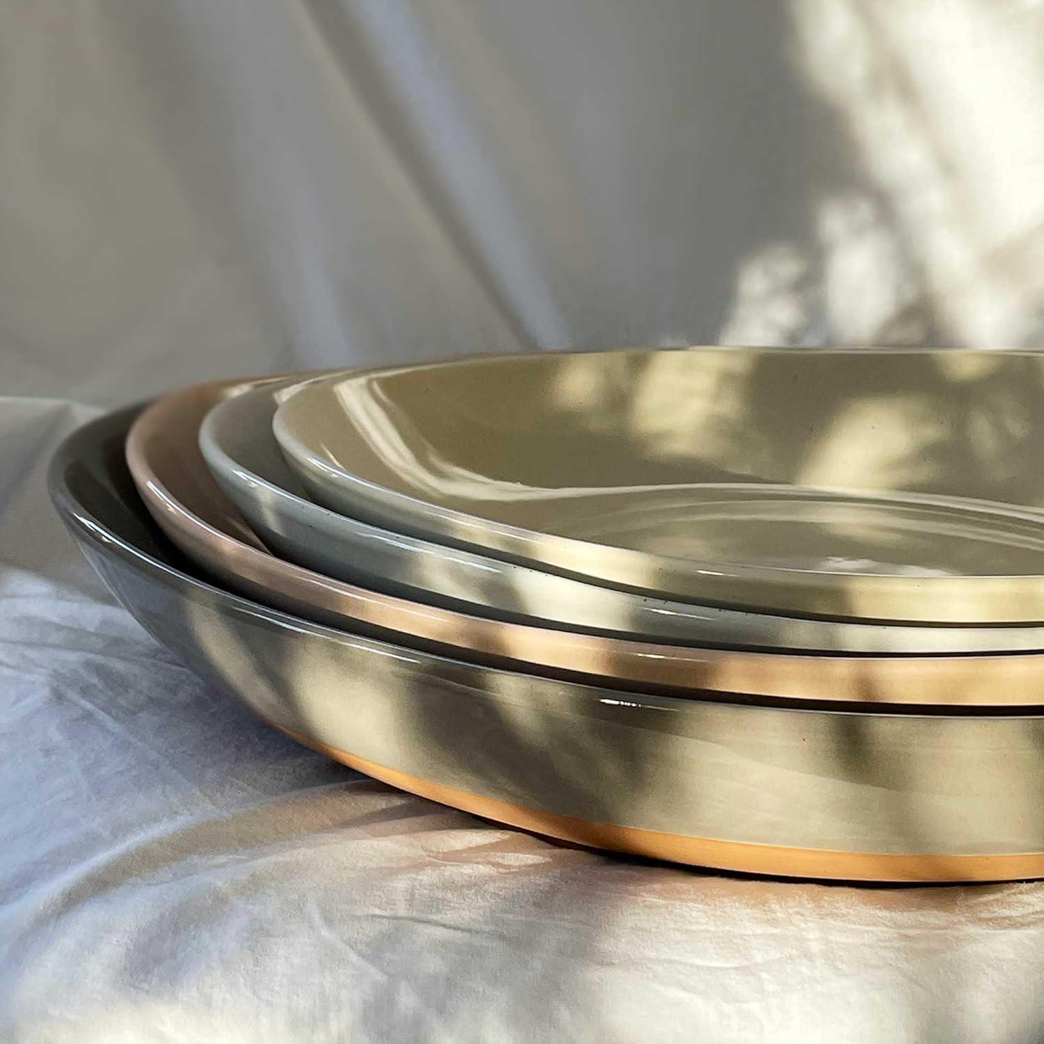 Set de 2 Platos Ovalados Mora Cerámica 34.3 cm y 30 cm