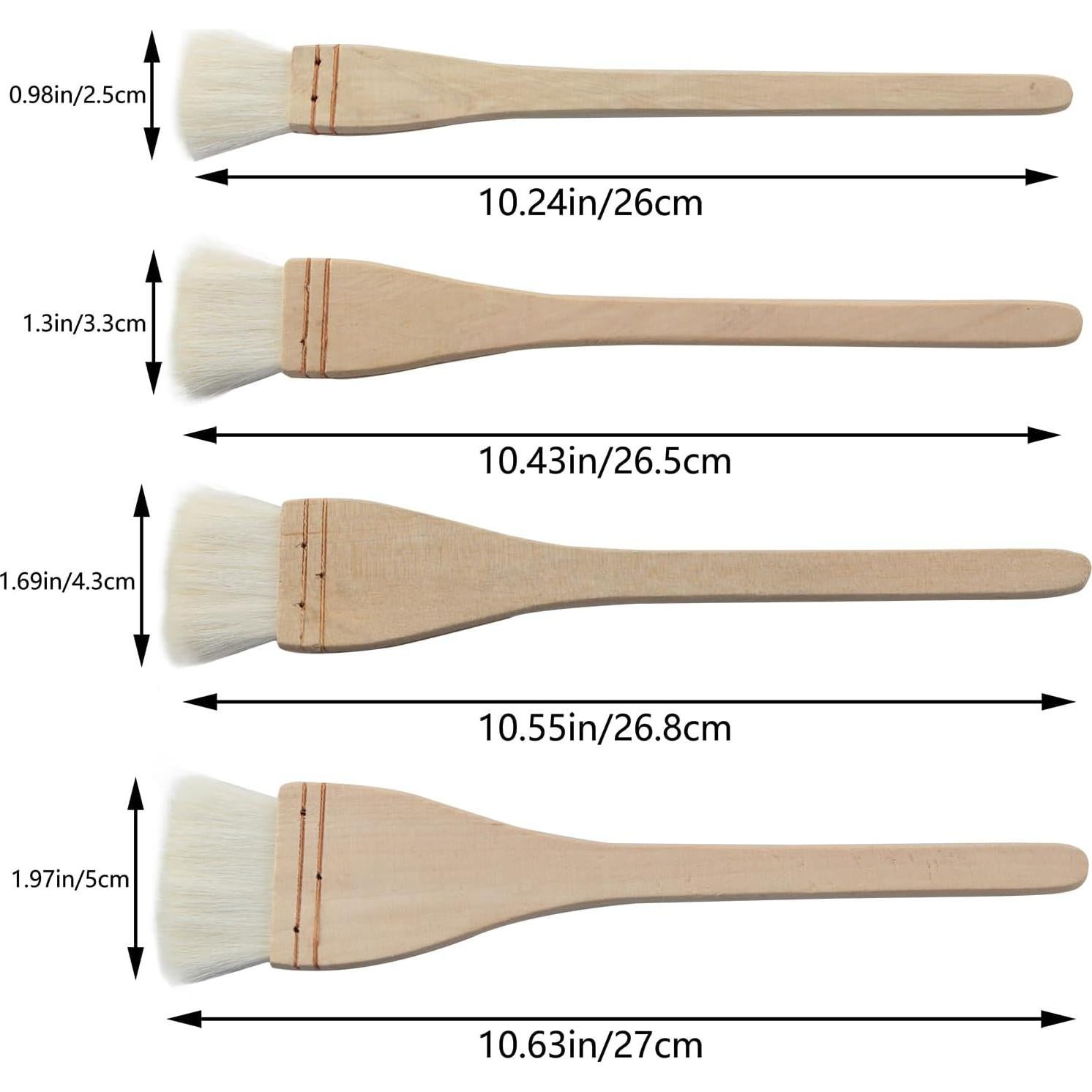 Juego de Pinceles Hake Longdex 4PCS Acuarela Pelo de Cabra