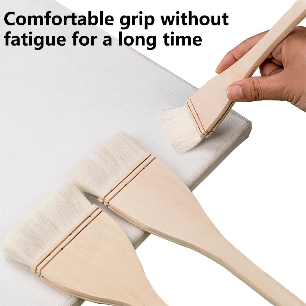 Juego de Pinceles Hake Longdex 4PCS Acuarela Pelo de Cabra