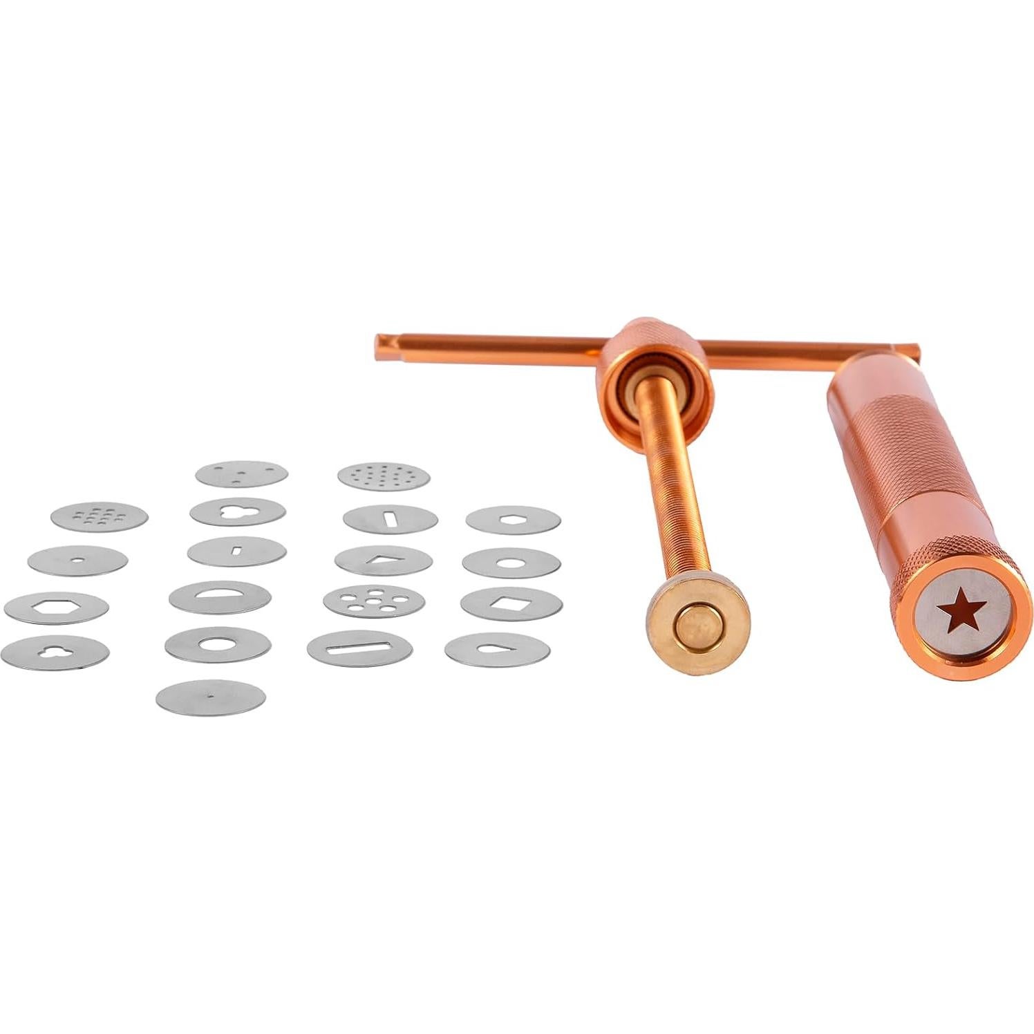 Juego de herramientas para decorar pasteles YAMHOHO - Extrusora de acero inoxidable con 20 discos