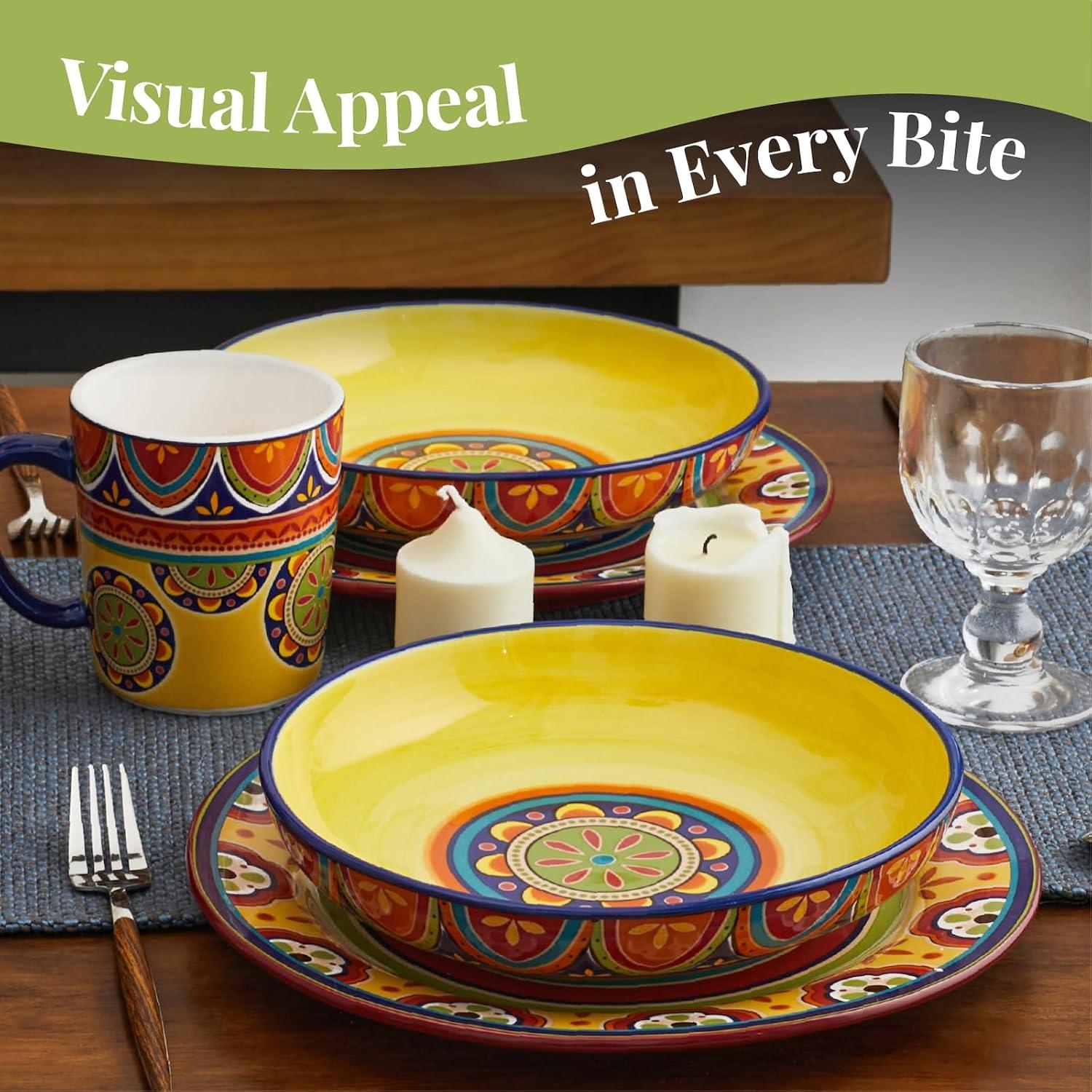 Juego de 4 Tazones de Cerámica Bico Tunisianos 1035ml