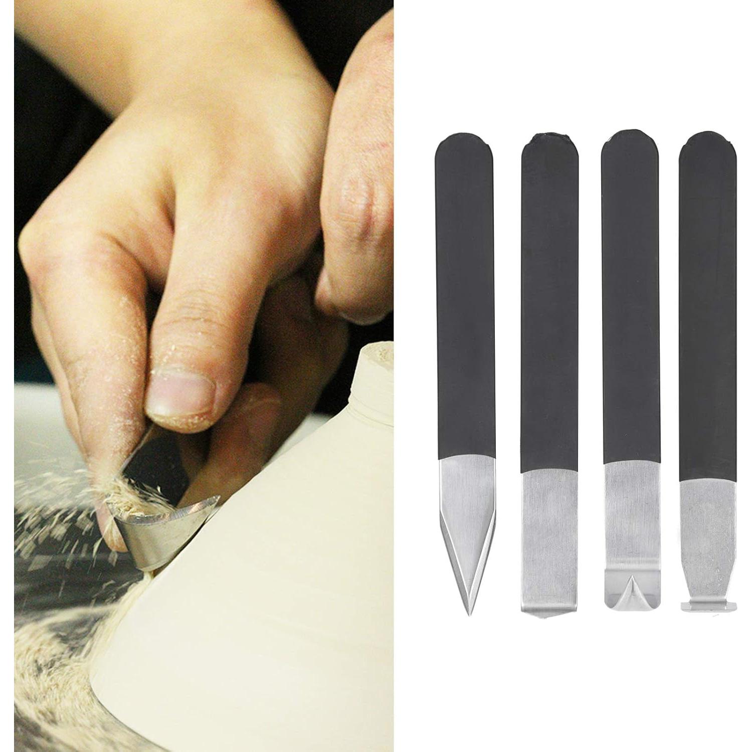 Juego de 4 herramientas de escultura cerámica Haosie - Acero inoxidable