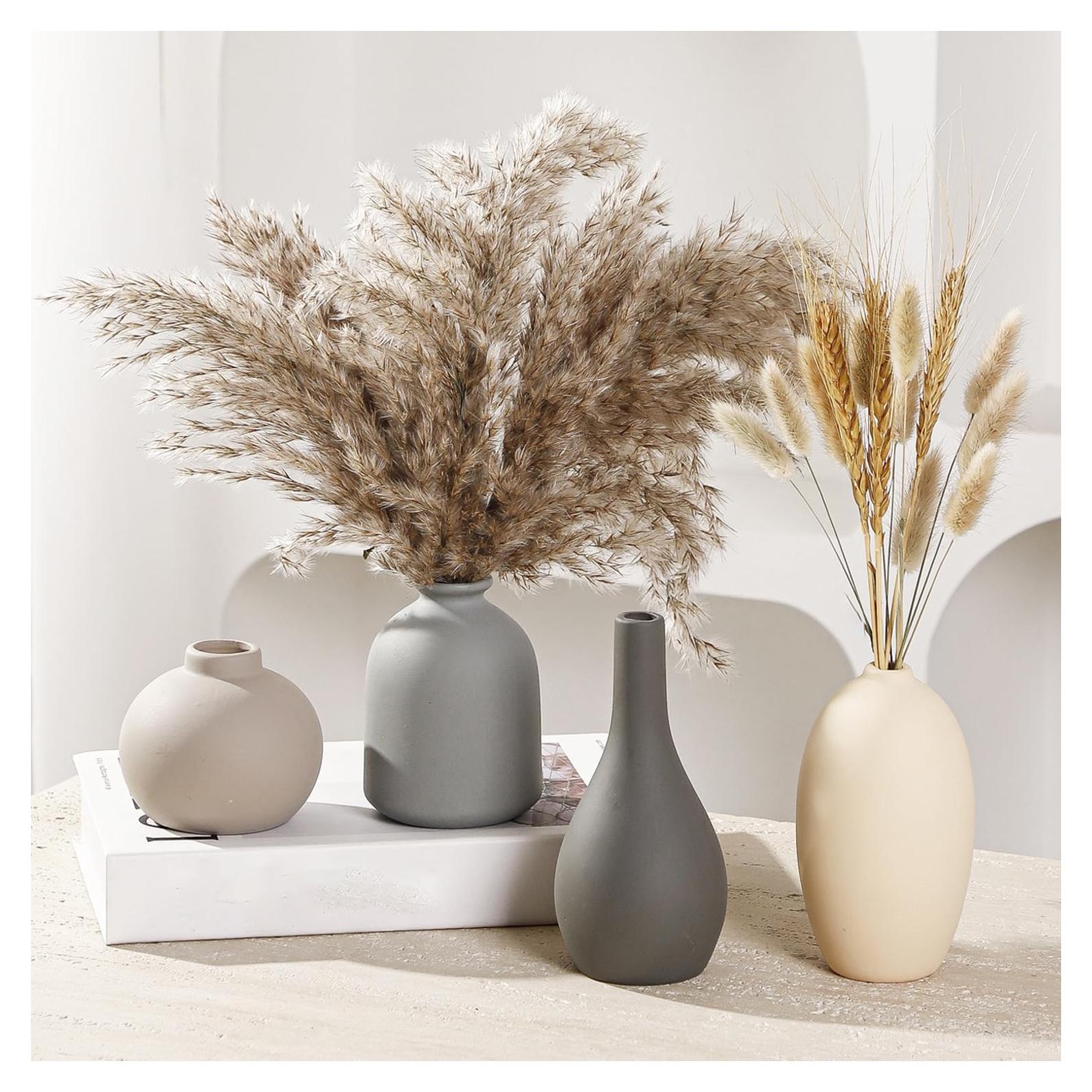 Juego de 4 Jarrones de Cerámica Tuioyoc Multicolor 8-16 cm