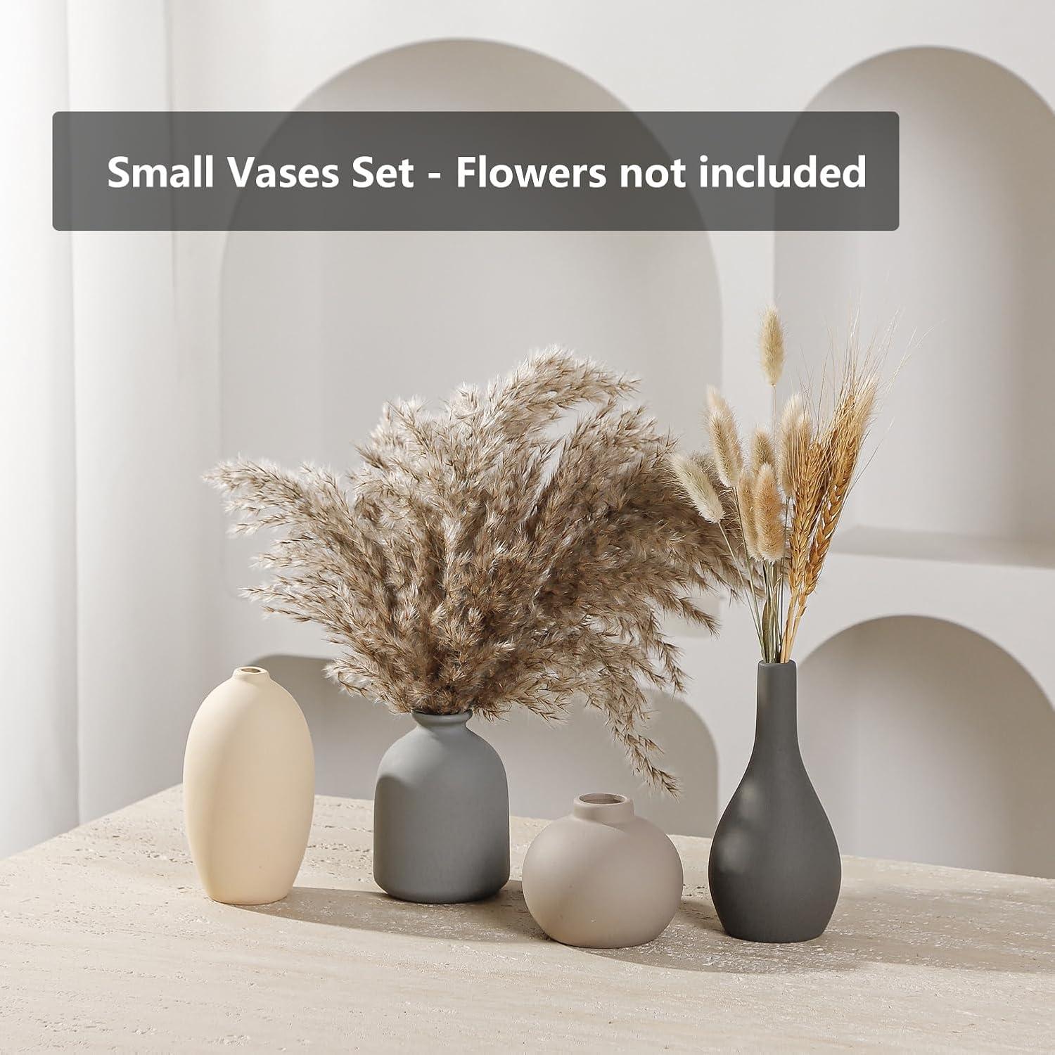 Juego de 4 Jarrones de Cerámica Tuioyoc Multicolor 8-16 cm