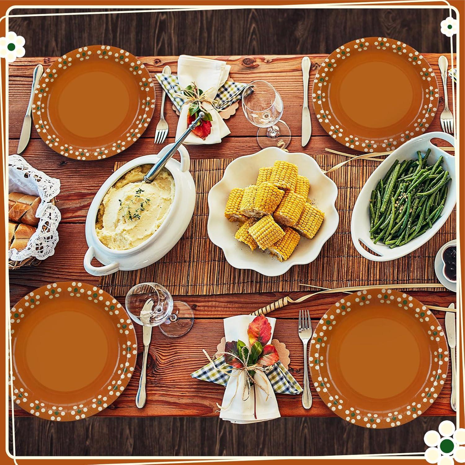 Platos Desechables de Papel Yungyan 23 cm - 100 Piezas Floral