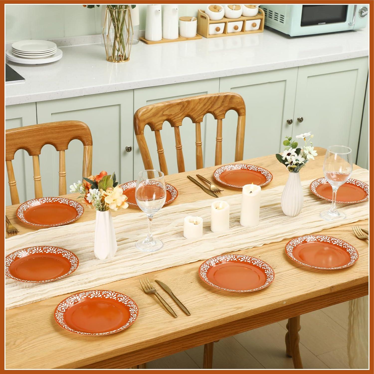 Platos Desechables Mexicanos Yungyan 100 Pcs 23 cm Floral