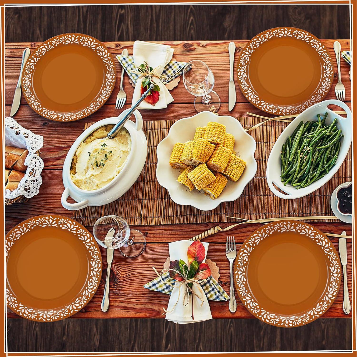 Platos Desechables Mexicanos Yungyan 100 Pcs 23 cm Floral