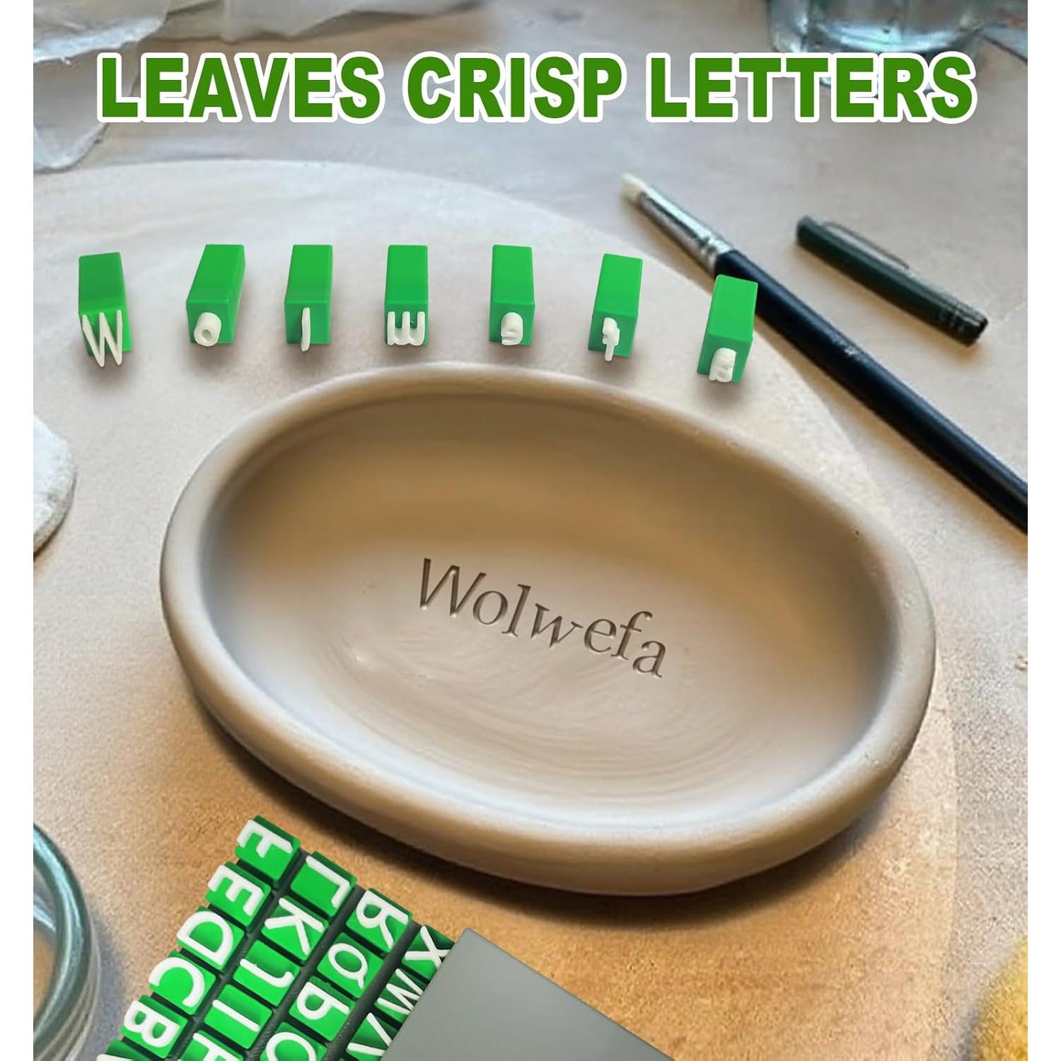 Sellos de Letras para Arcilla Wolwefa - Alfabeto y Símbolos
