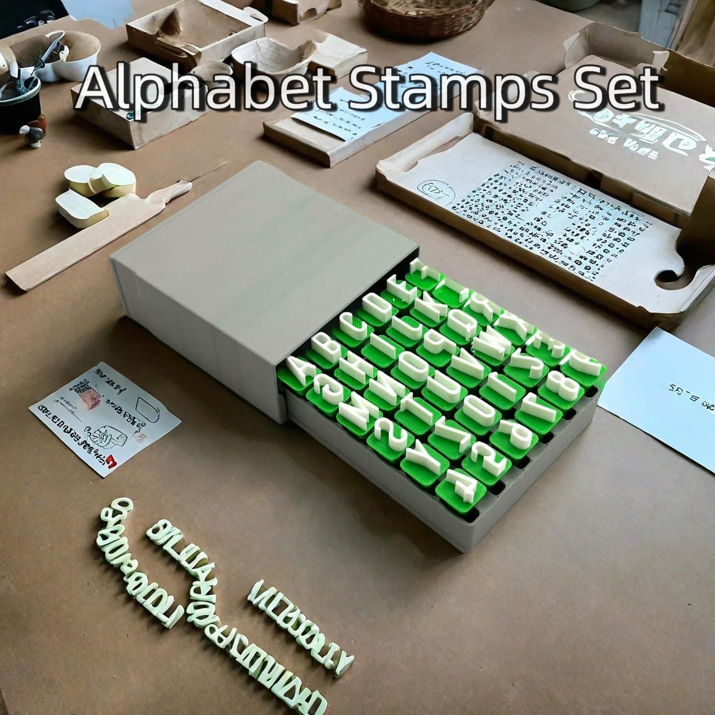 Sellos de Letras para Arcilla Wolwefa - Alfabeto y Símbolos