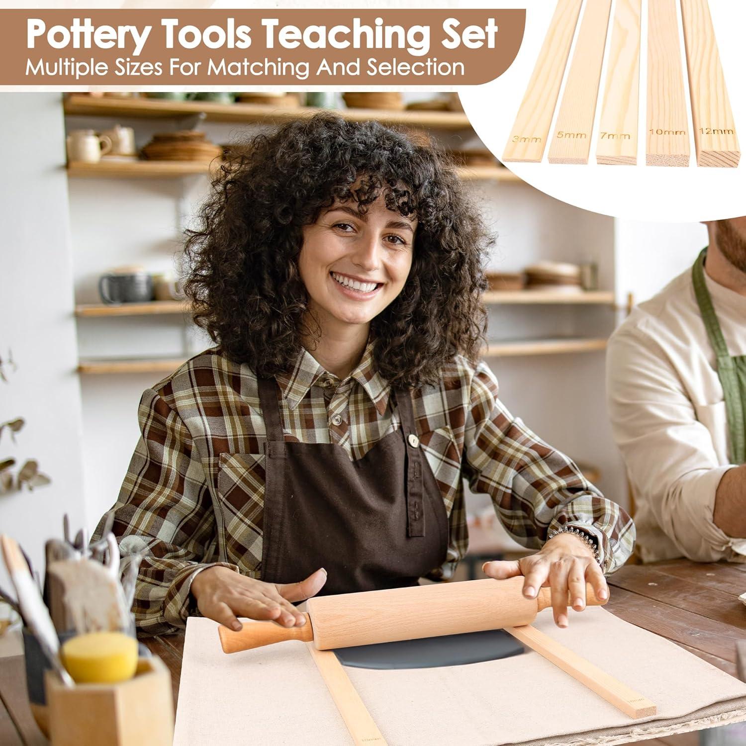 Juego de herramientas de cerámica 12 piezas Adecco con rodillo