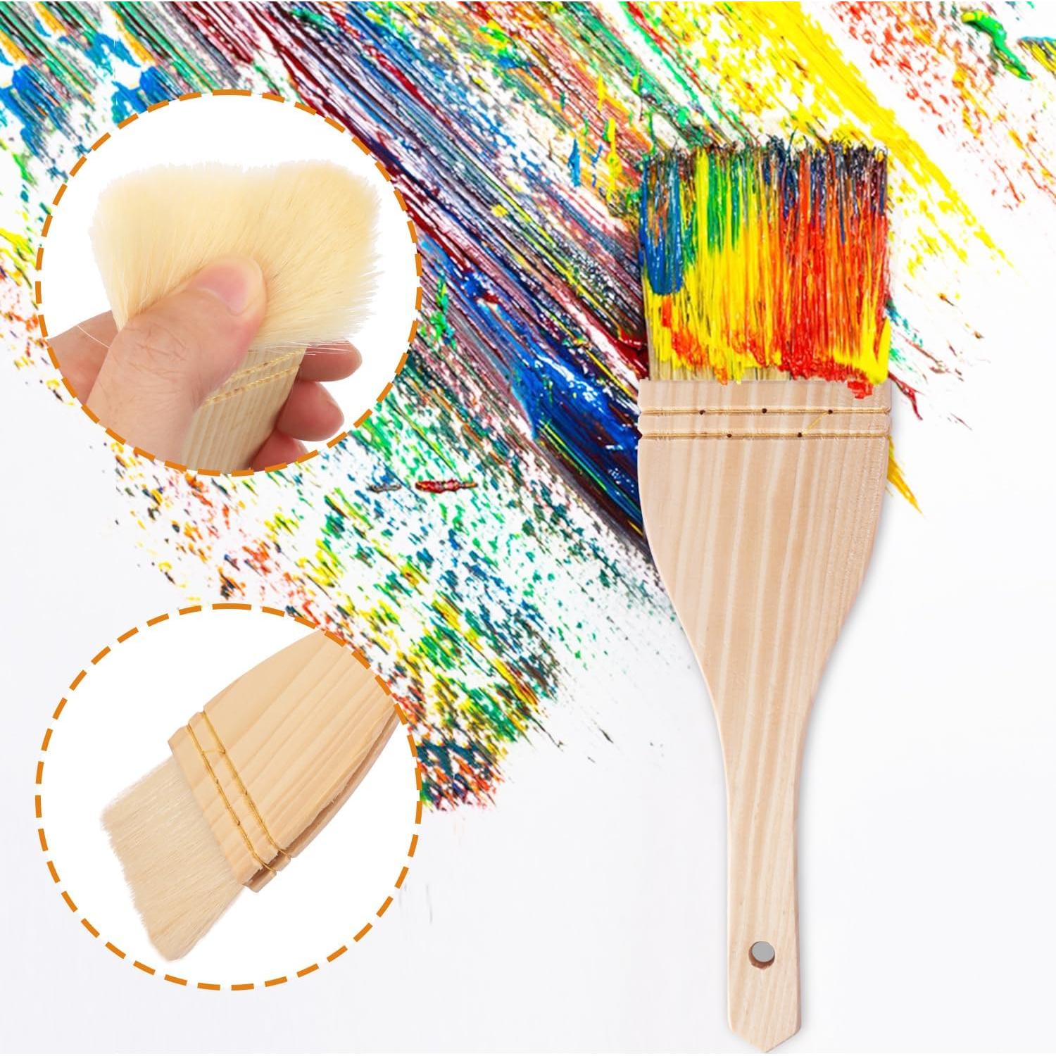 Juego de Pinceles Hake KUKLIPJIM - 12 Pinceles 2.5cm a 7.6cm