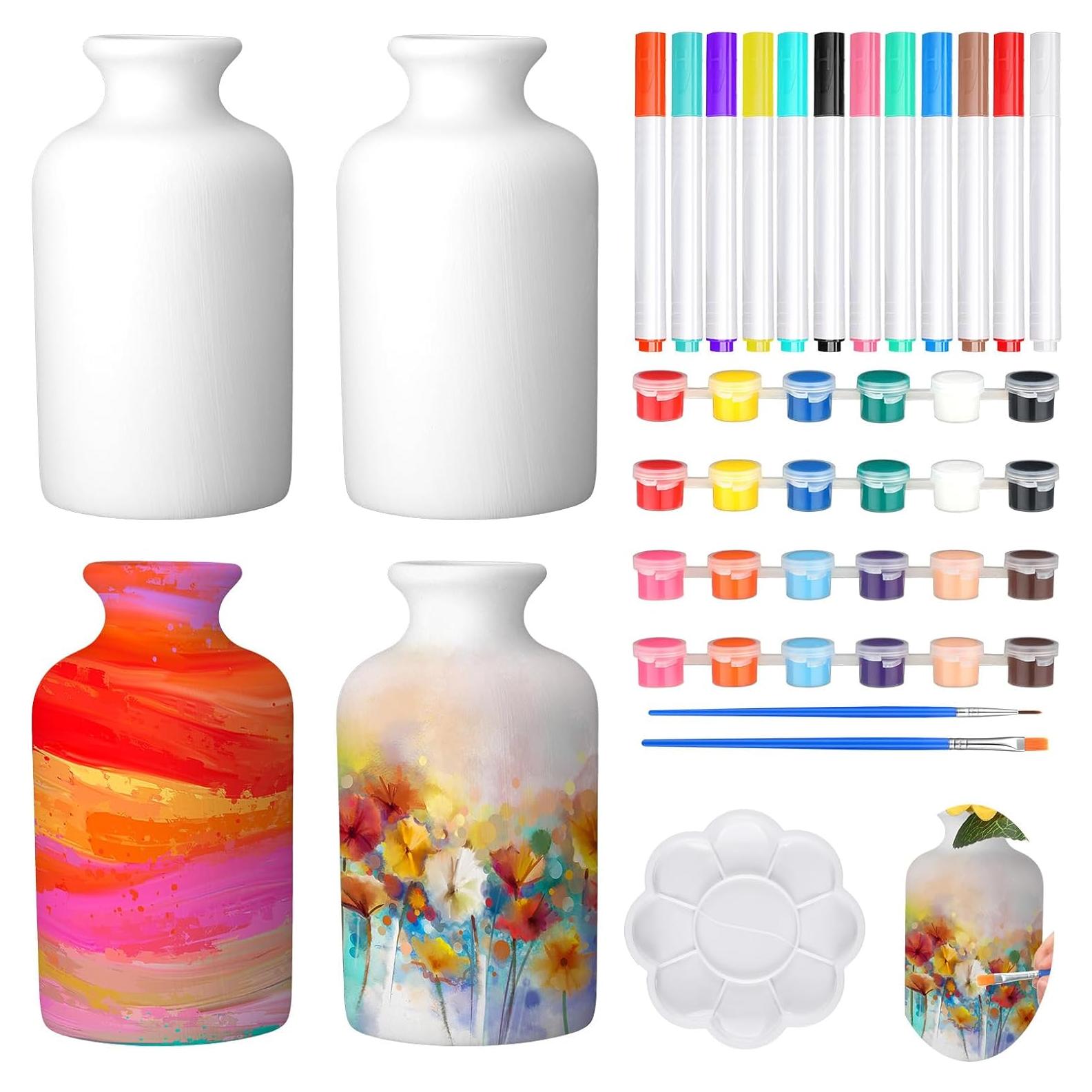 Kit de Pintura de Jarrones de Cerámica Singhoow - 4 Piezas
