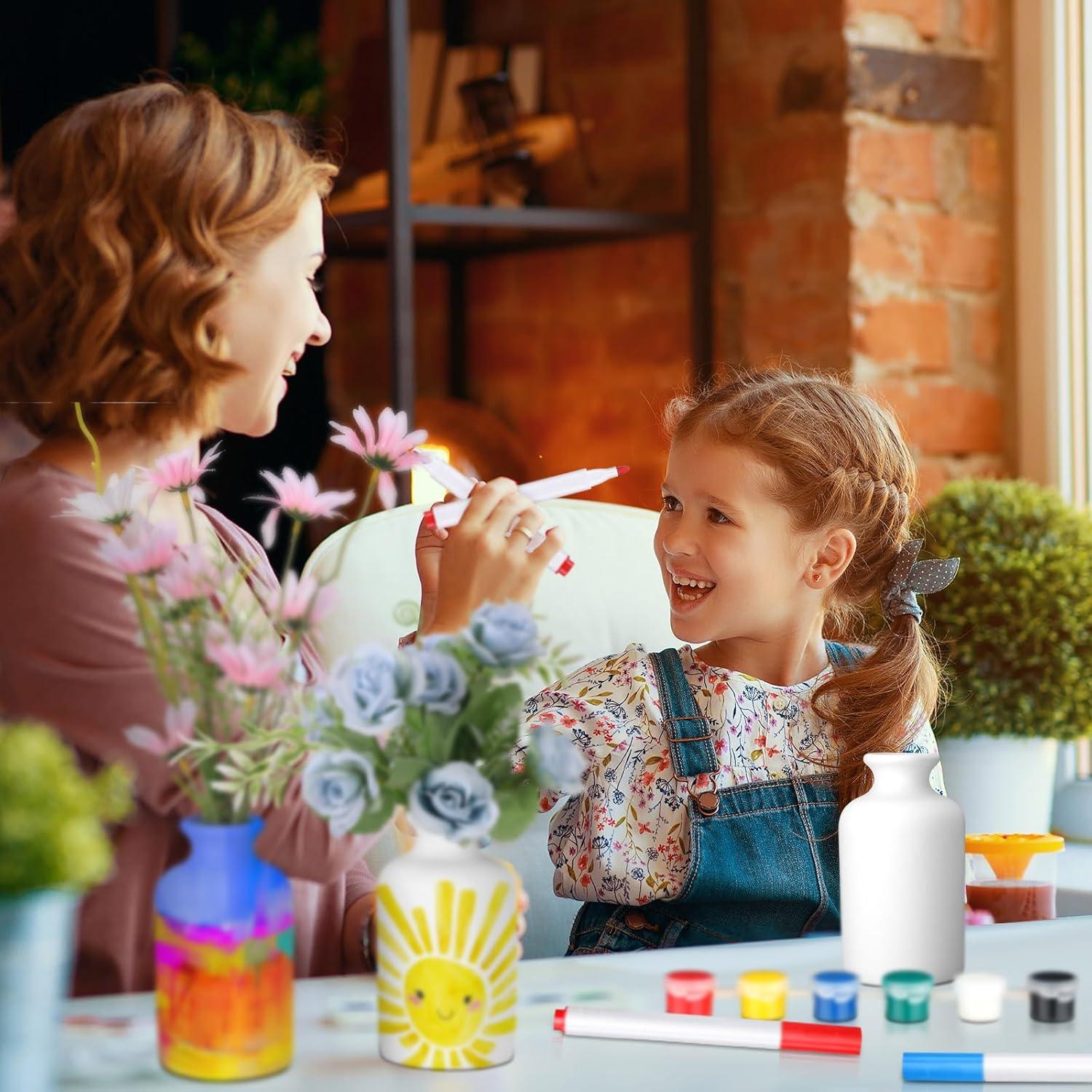 Kit de Pintura de Jarrones de Cerámica Singhoow - 4 Piezas